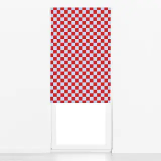 Raffrollo Chess Pattern red blue