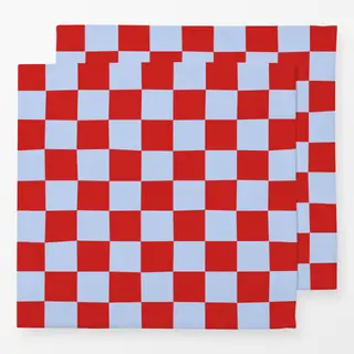 Servietten Chess Pattern red blue