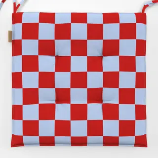 Sitzkissen Chess Pattern red blue