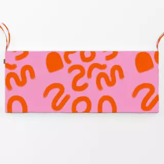 Bankauflage Mix orange rosa