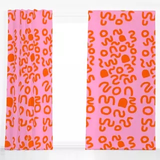Dekovorhang Mix orange rosa