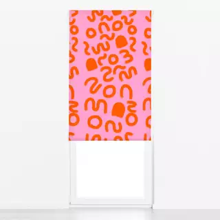 Raffrollo Mix orange rosa