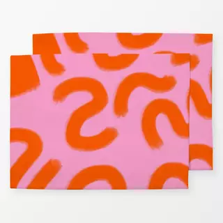 Tischset Mix orange rosa