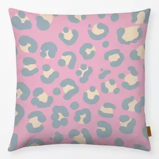 Kissen Leopardenmuster rosa grau