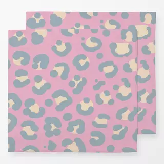 Servietten Leopardenmuster rosa grau