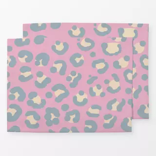 Tischset Leopardenmuster rosa grau