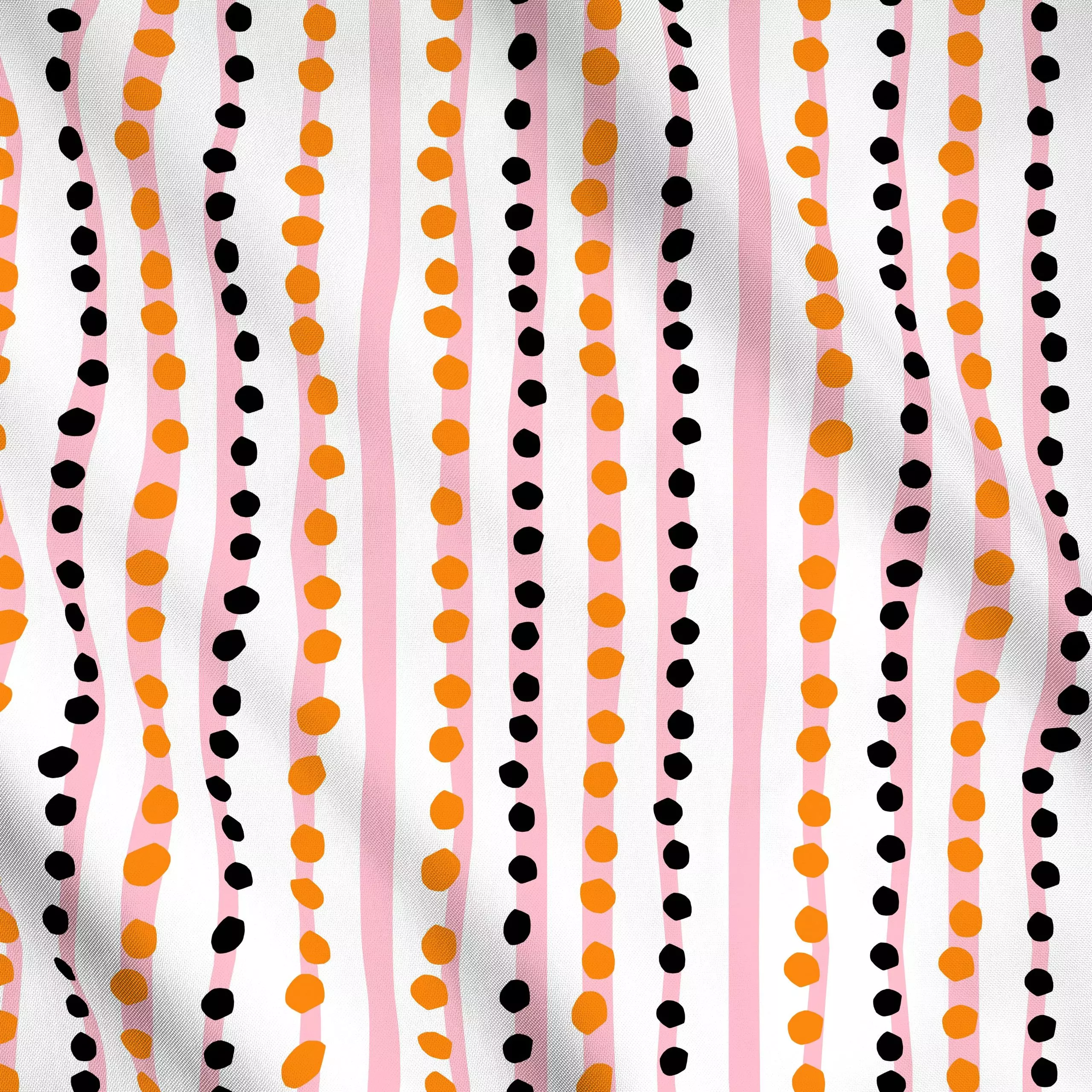 Meterware Autumn Mix Orange, gemustert, von Lisa Jasmin Bauer