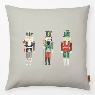 Kissen Drei Nussknacker beige