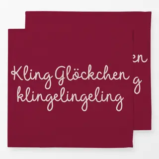 Servietten Kling Glöckchen rot