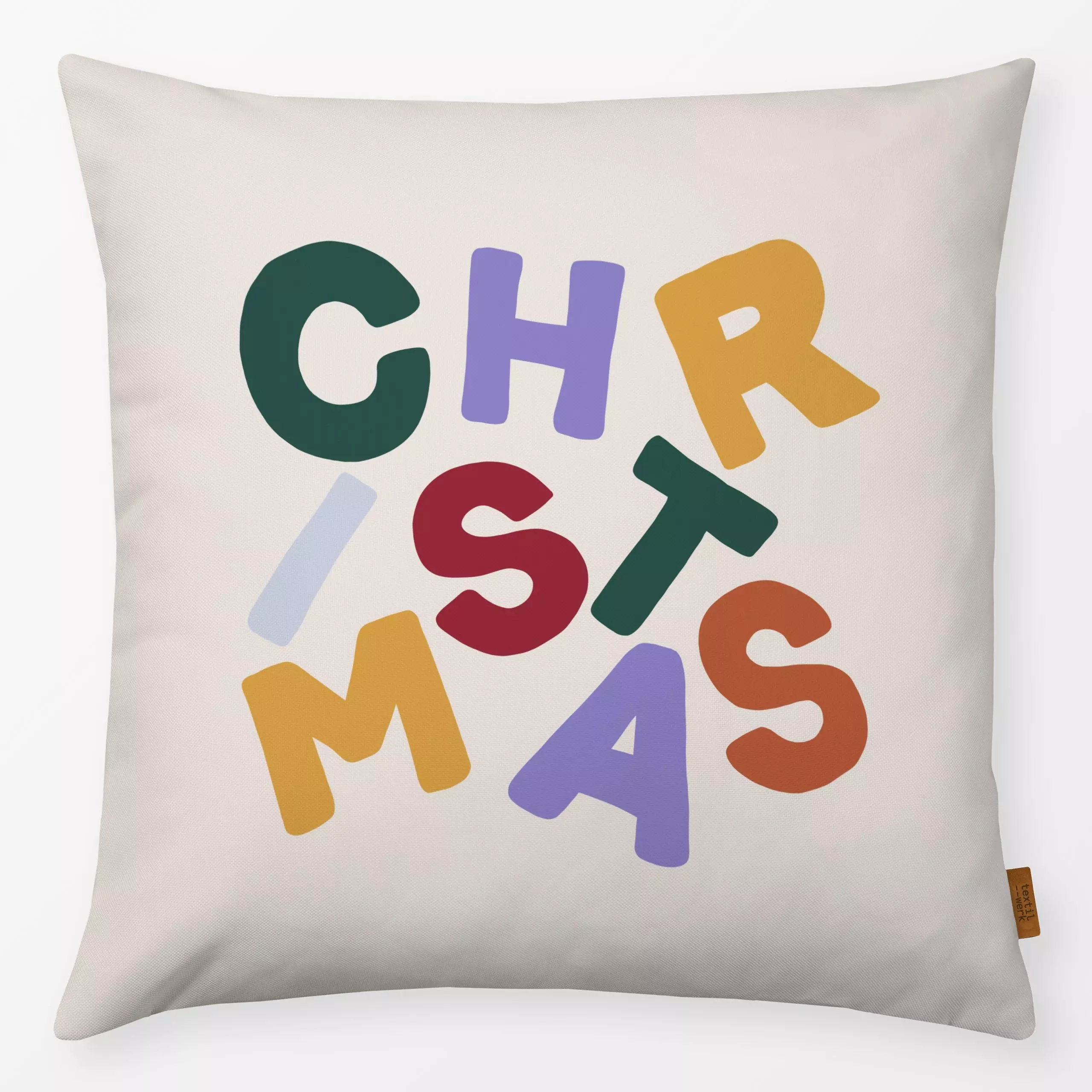 Kissen Christmas - Sprüche & Schriftzüge, Weihnachten, Winter - von „textilwerk"; Illustration, skandinavisch, Weihnachten, ...