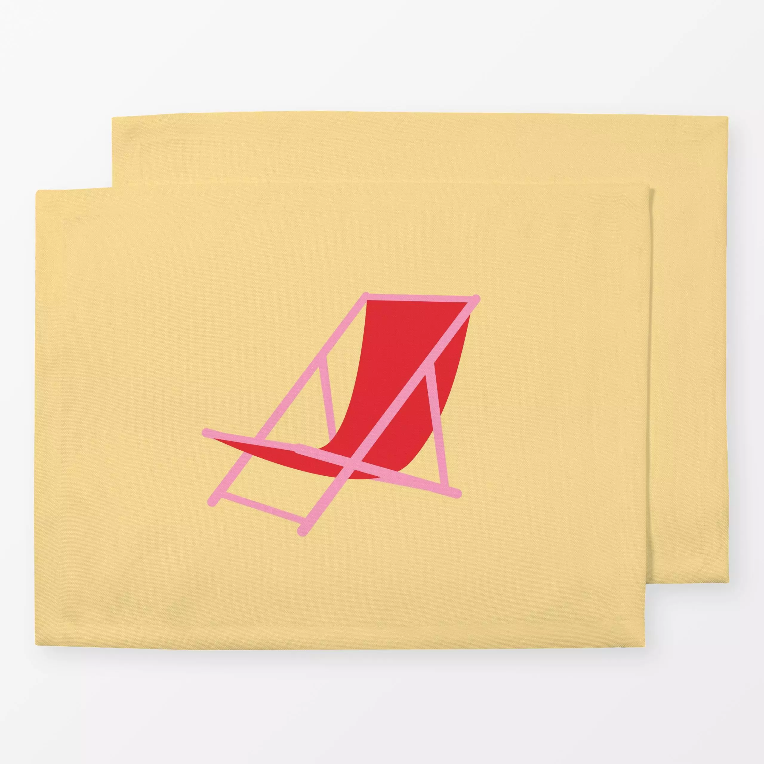 Tischset Sonnenstuhl - Sommer - von „Jana Moßmann"; Eis, beachvibes, liegestuhl, metime, strandtag, Sonnenstuhl