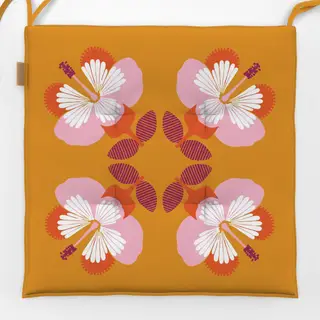 Sitzkissen Hibiskus gelb