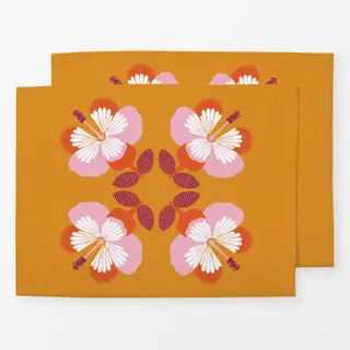 Tischset Hibiskus gelb