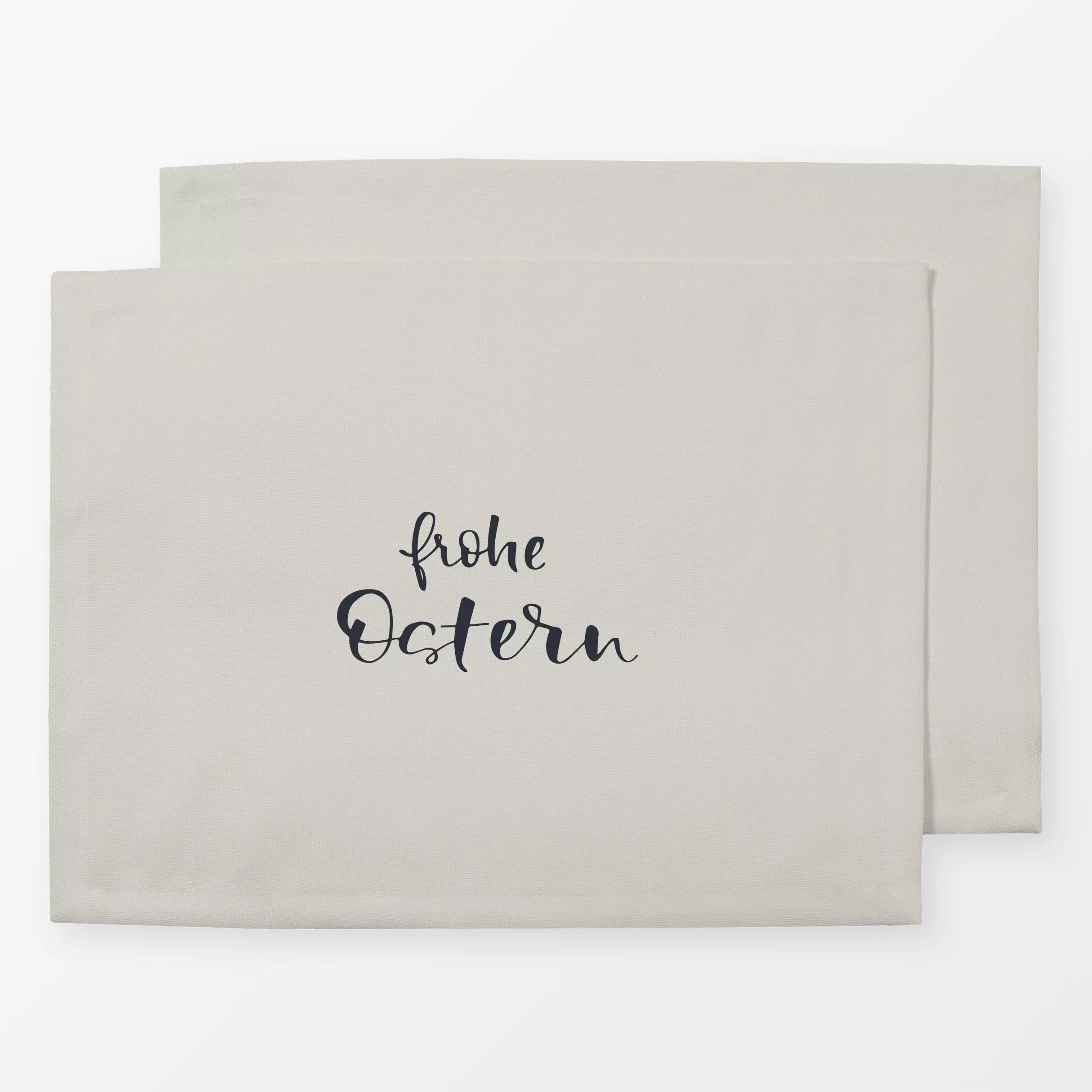 Tischset Frohe Ostern beige, Spruch, Ostern, von Katrin Graff