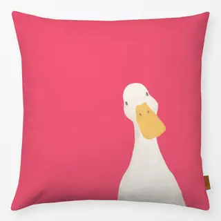 Kissen Hello Spring Ente Pink