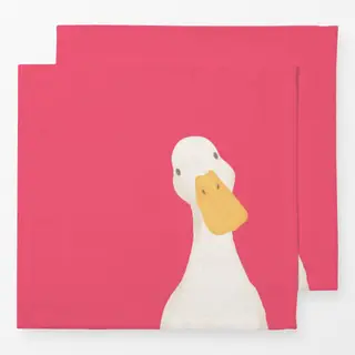 Servietten Hello Spring Ente Pink