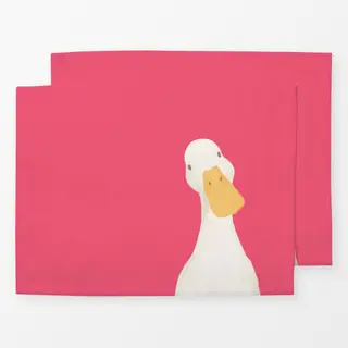 Tischset Hello Spring Ente Pink
