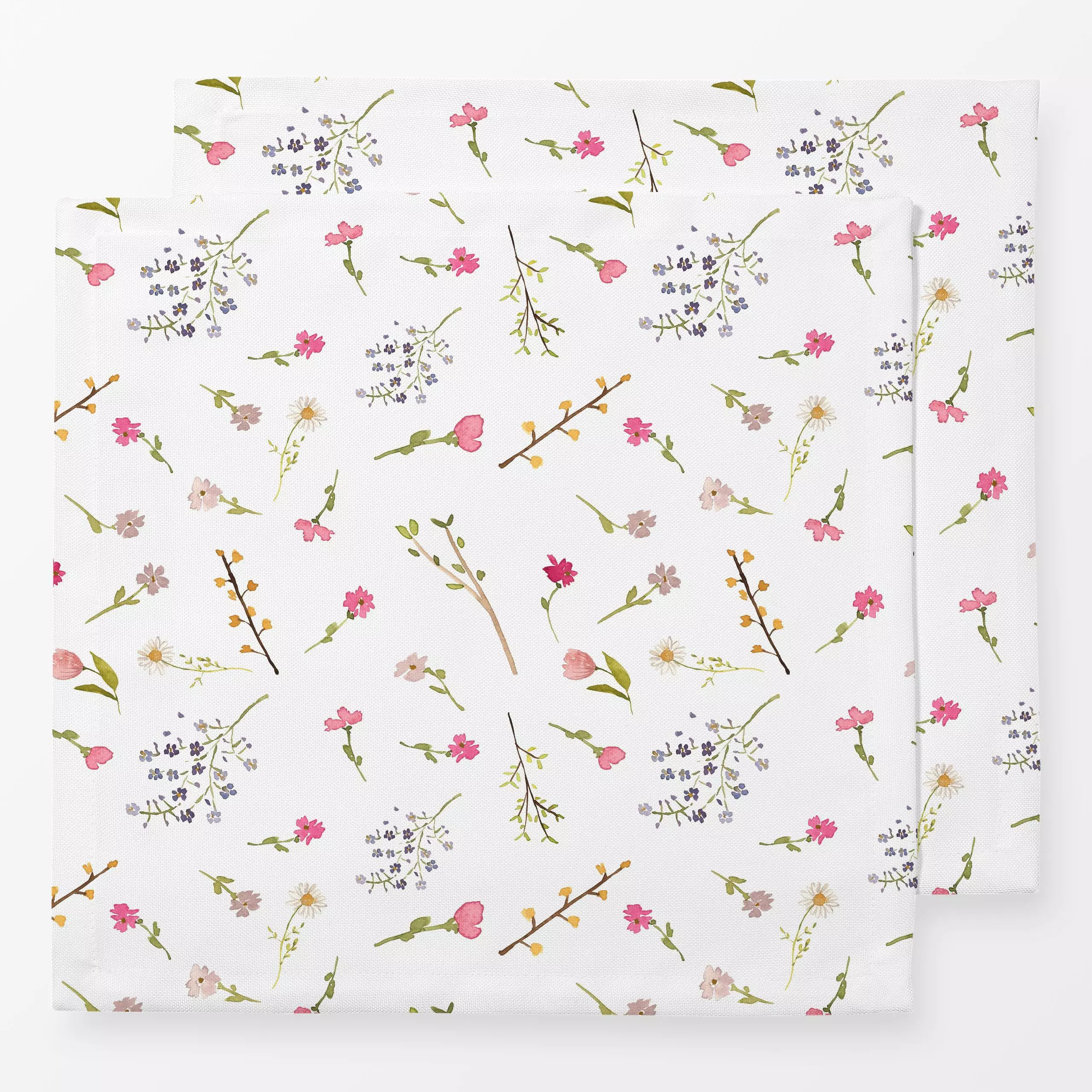 Servietten Ostern - kleine Blumen - Blumen & Florales, Frühling - von „Lena Yokota"; Trockenblumen, floral, Ostern, Blumenmu...