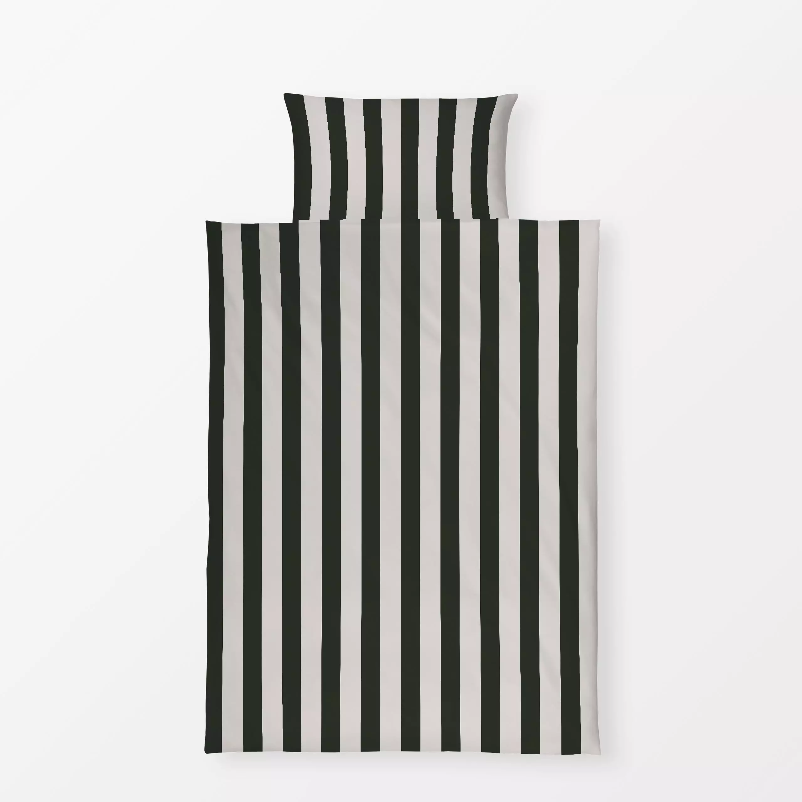 Bettwäsche Streifen Hellbeige Grün - Weihnachten - von „textilwerk"