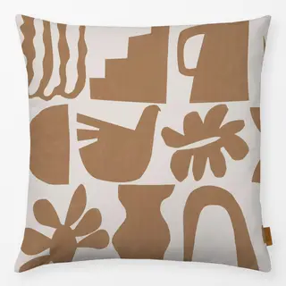 Kissen Calm Formen braun