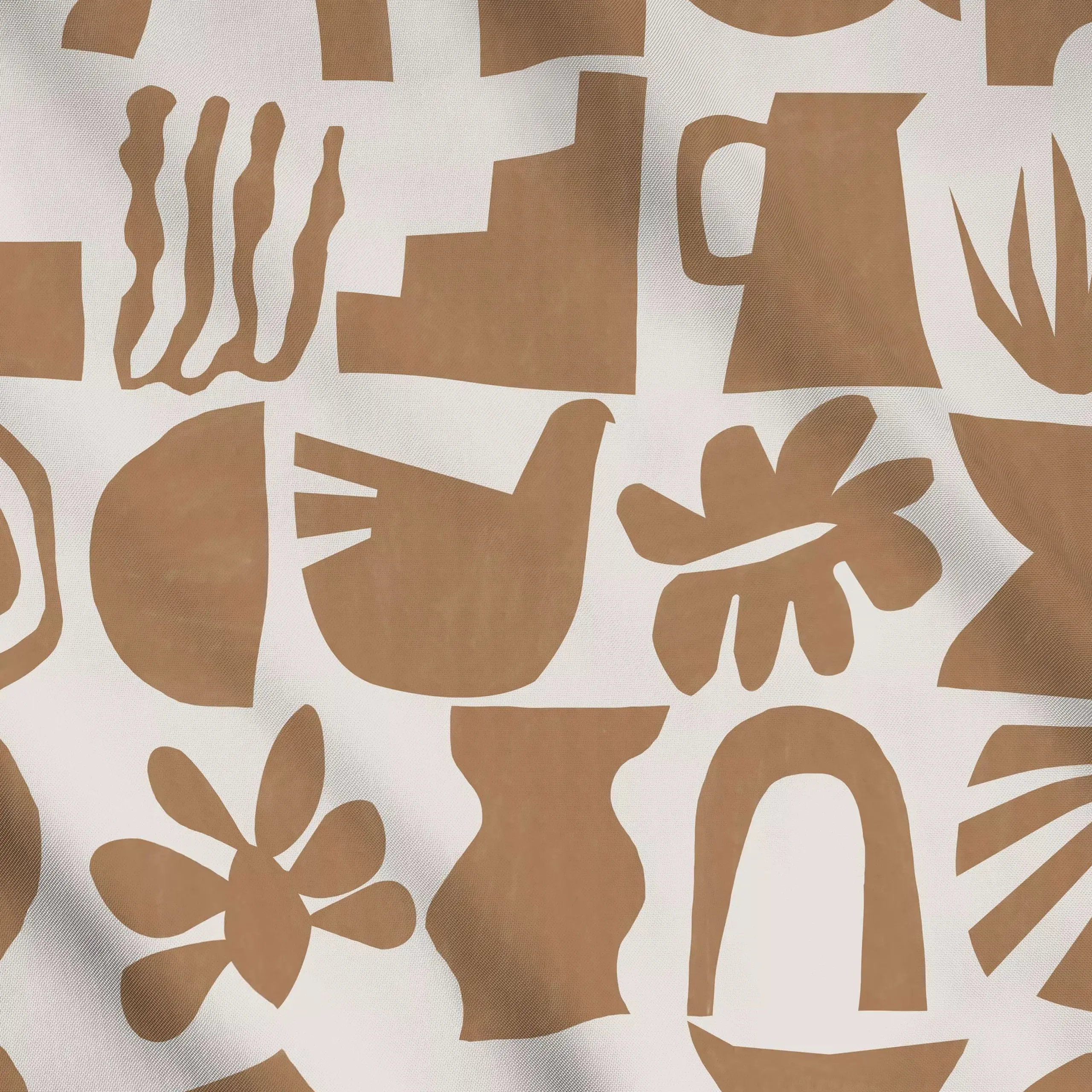 Meterware Calm Formen braun - Pflanzen & Botanik - von „Jana Driver"; Symbole, beige, Sommer, formen, Grafik, braun, grieche...