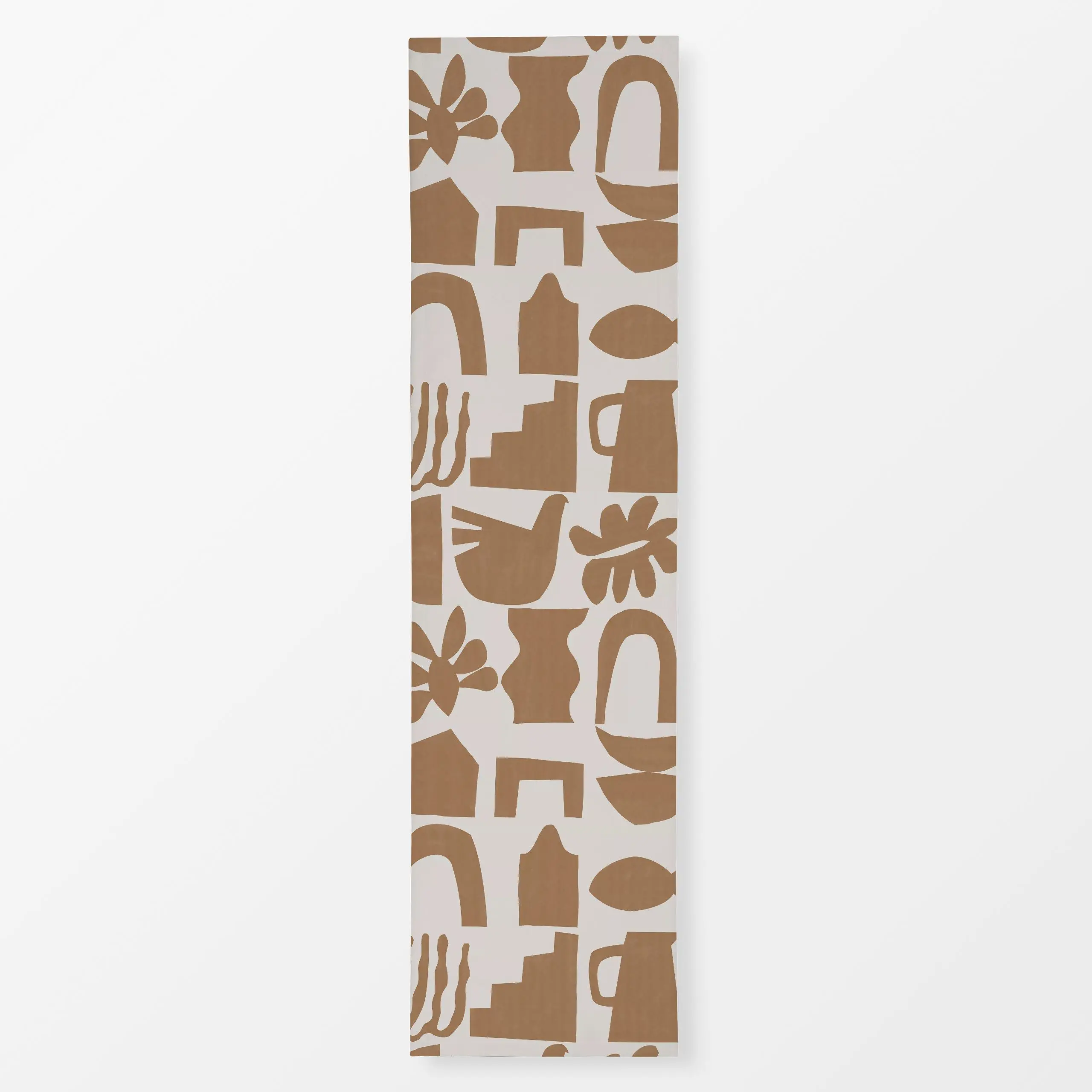 Tischläufer Calm Formen braun - Pflanzen & Botanik - von „Jana Driver"; Symbole, beige, Sommer, formen, Grafik, braun, griec...