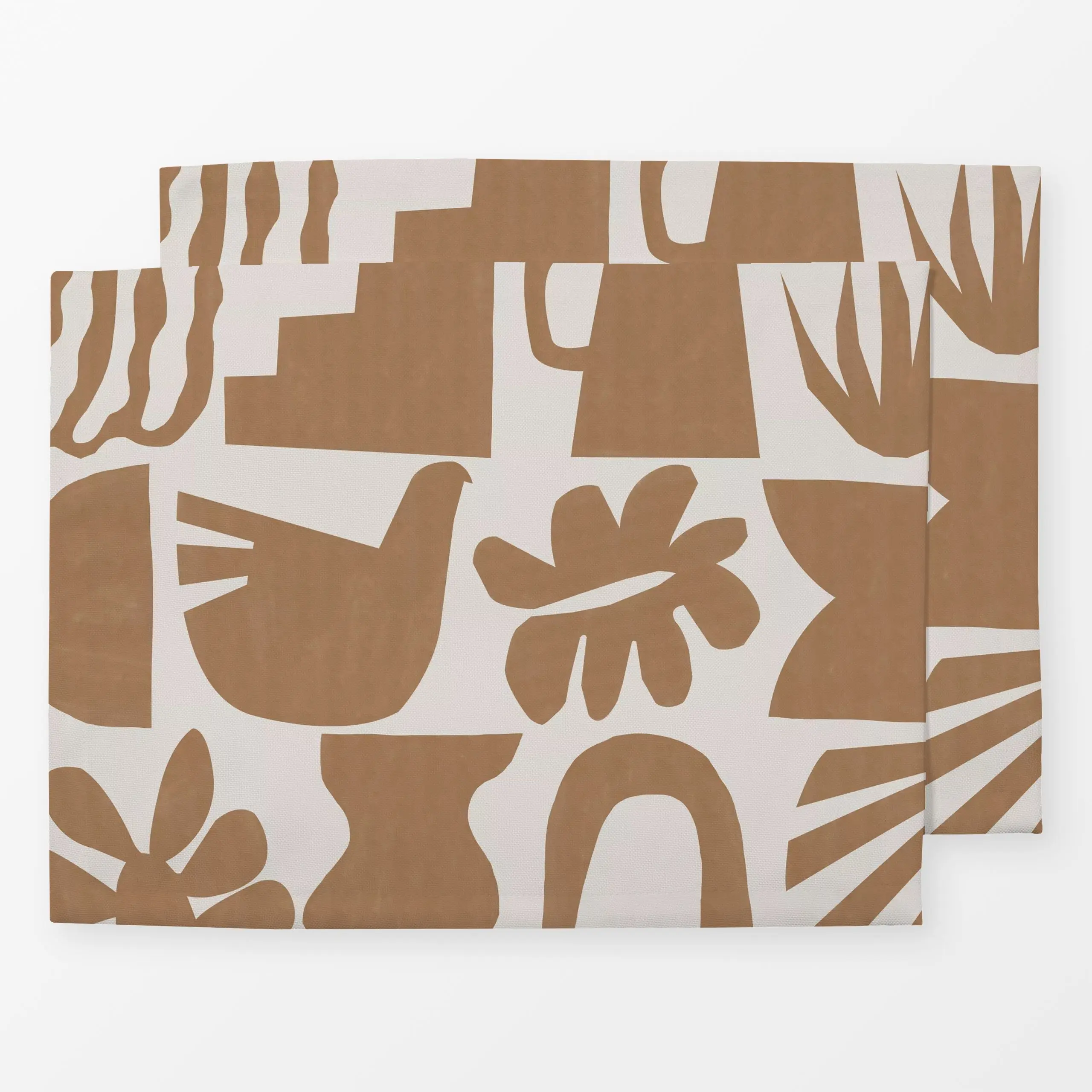 Tischset Calm Formen braun, Blumen, Sommer, von Jana Driver