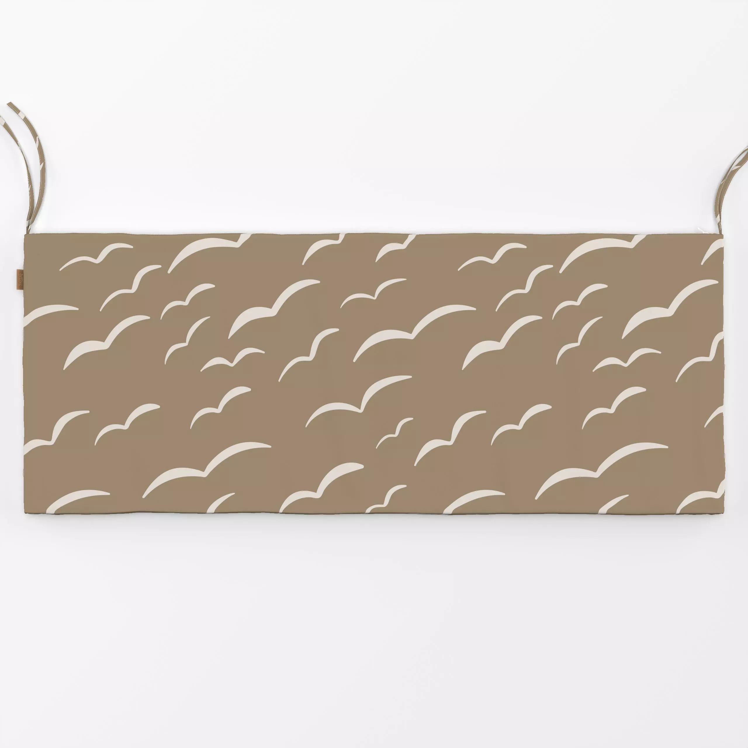 Bankauflage Möwen Terra - Symbole & Muster, Retro & Vintage - von „Uta Naumann"; boho, minimal, abstrakt, skandinavisch, Ret...