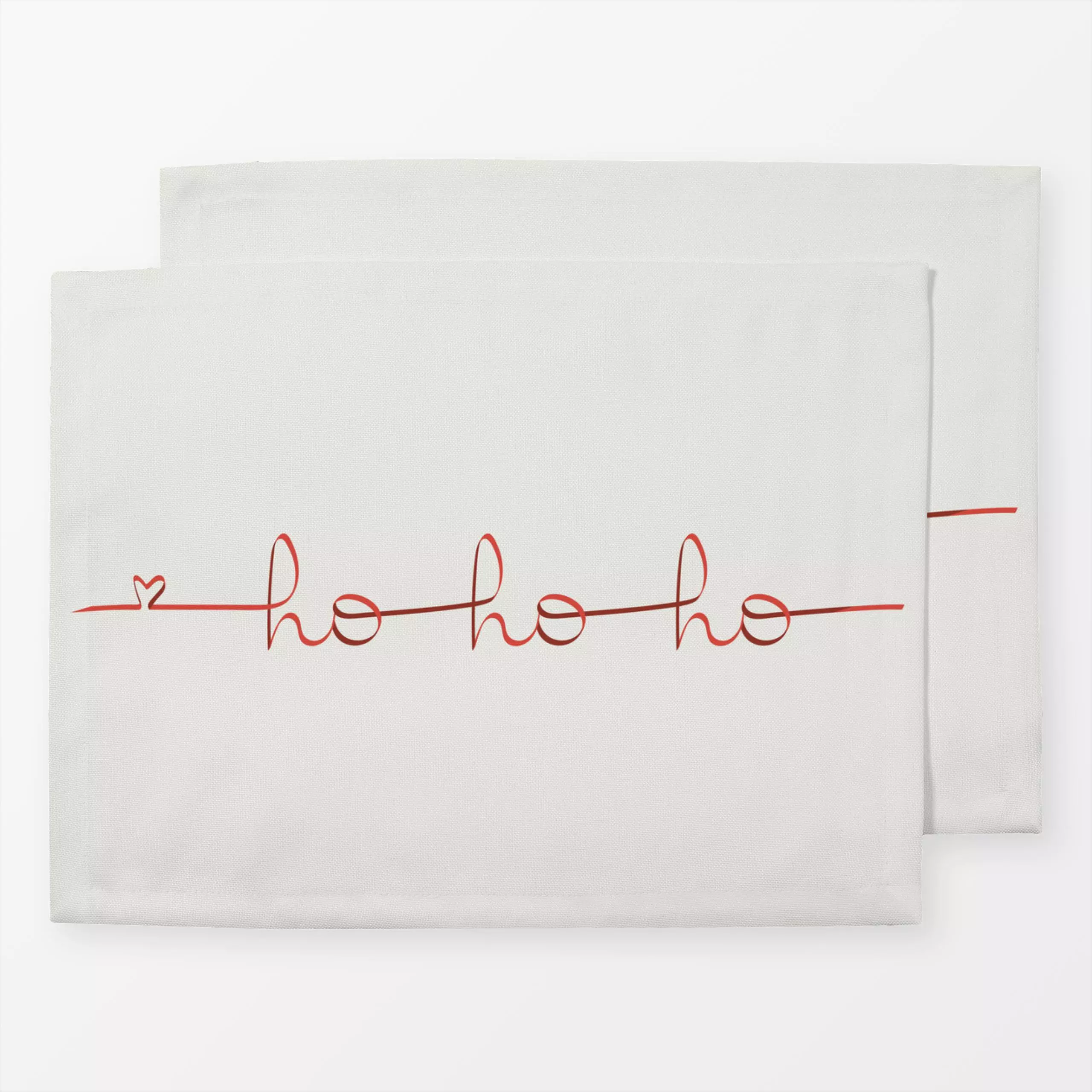 Tischset HoHoHo - Sprüche & Schriftzüge, Weihnachten - von „DEINKI"; Weihnachtsmann, Weihnachten, weihnachtlich, Weihnachtsd...