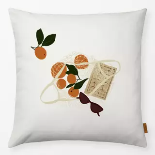 Kissen Einkaufsnetz Beige