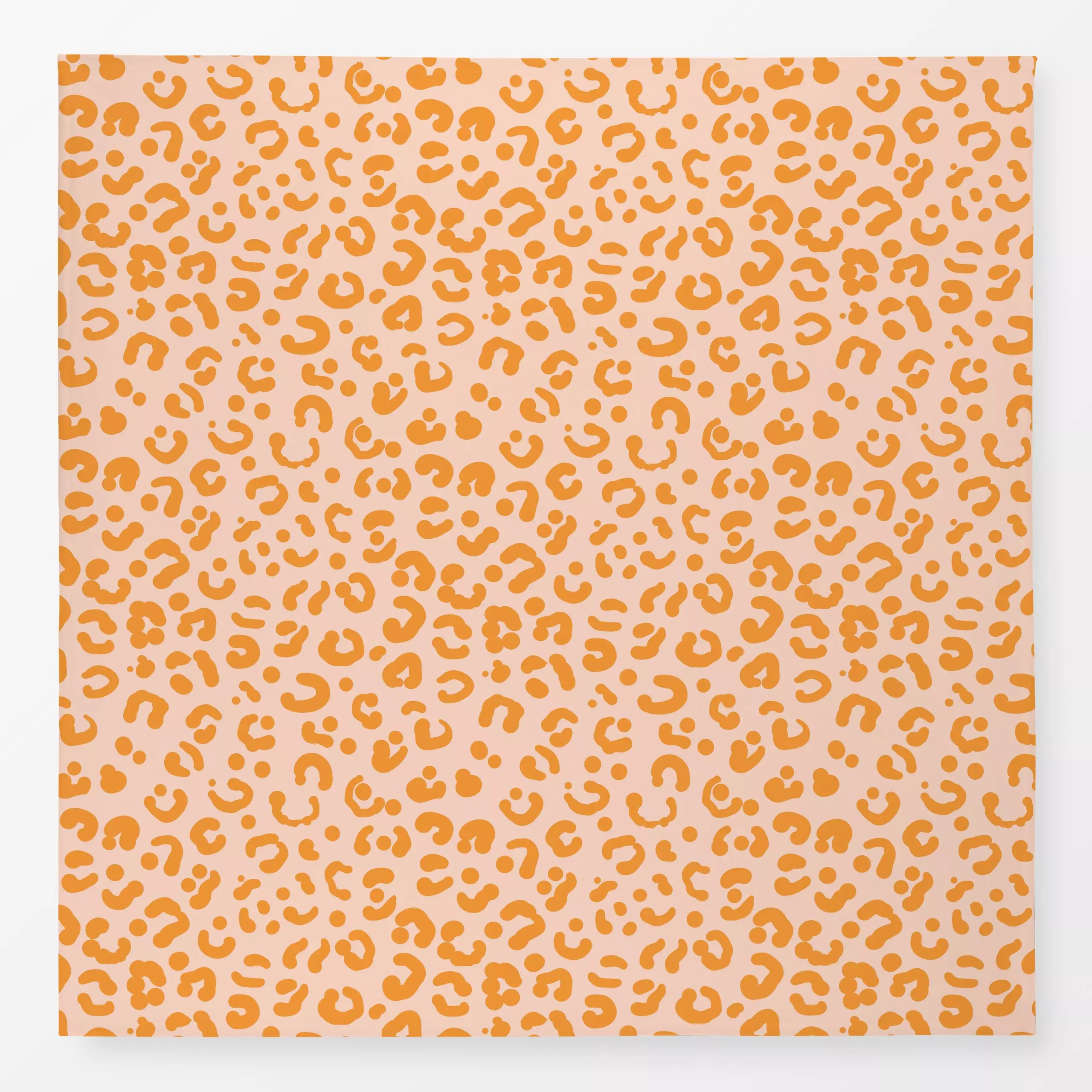 Tischdecke Leopardenmuster orange, Tiere, gemustert, von Julia Reyelt