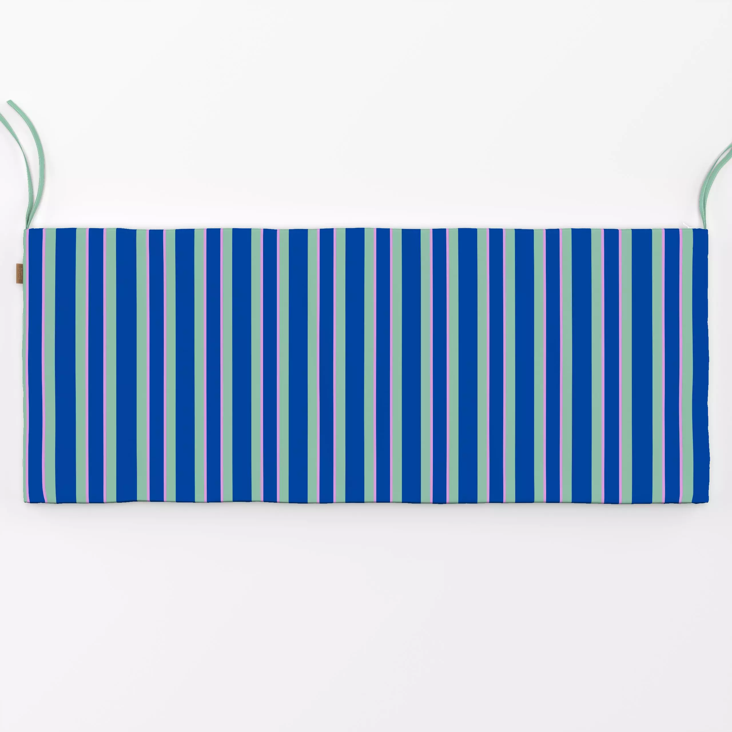 Bankauflage Blue Hairline Stripes - Symbole & Muster - von „Patries Elisabeth"; pink, stripes, blue, Streifenmuster, sommerd...