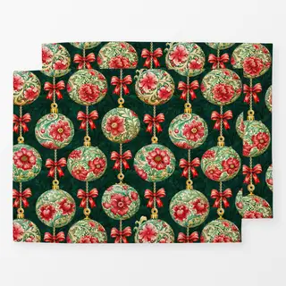 Tischset Vintage Christmas Green