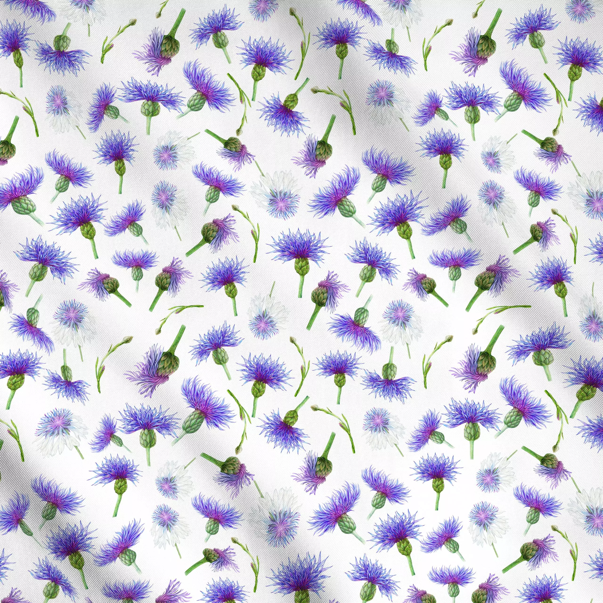 Meterware Kornblumen - Blumen & Florales, Sommer - von „Uta Naumann"; boho, Wasserfarben, skandinavisch, Blumen, Garten, Wil...