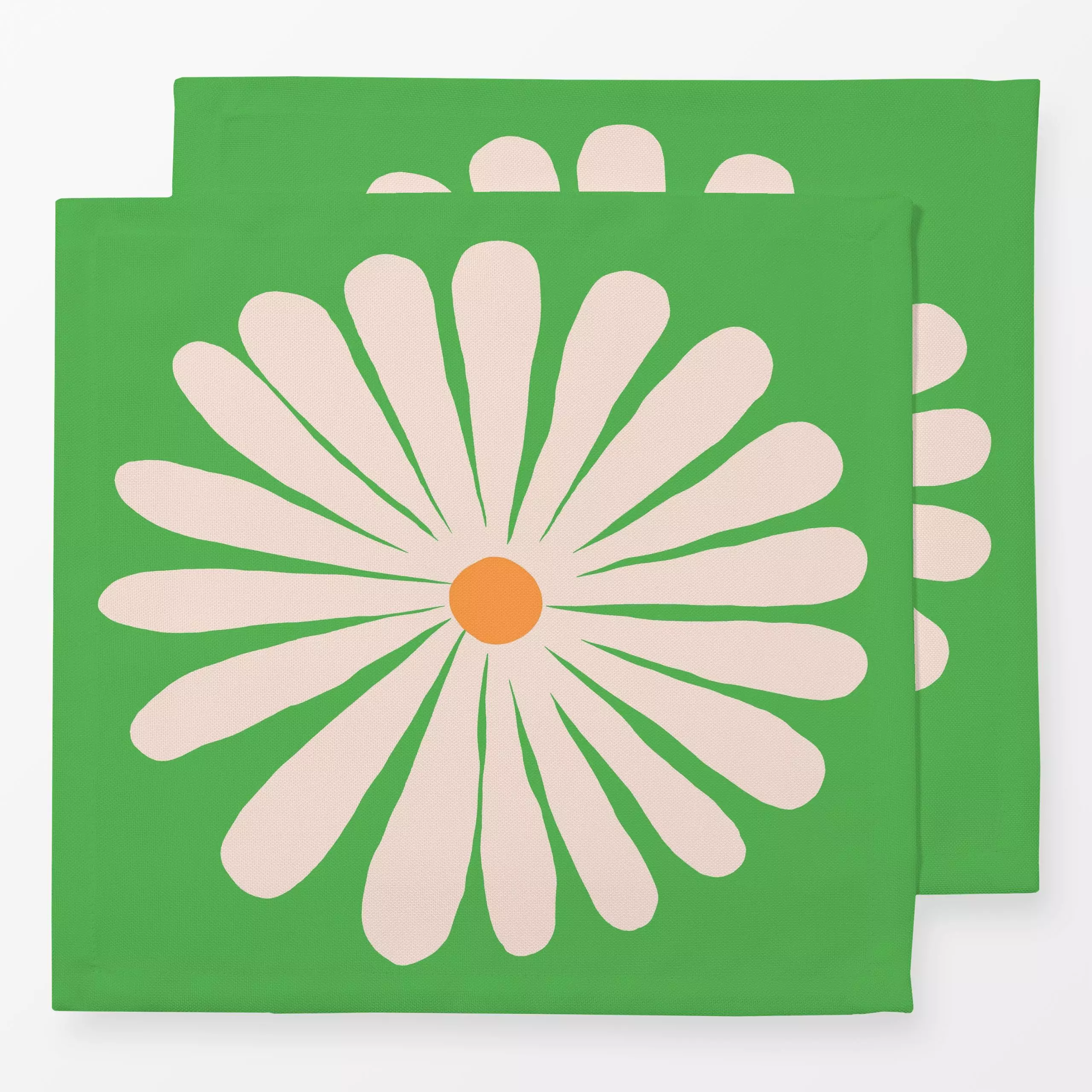 Servietten Blume - Blumen & Florales, Sommer - von „Julia Schumacher"; hippie, Kissen, Kamille, floral, colorful, daisy, bol...