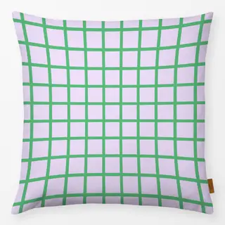 Kissen Karo Grid Lila & Grün