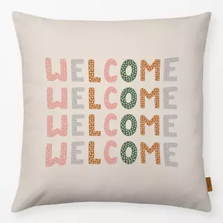 Kissen Welcome bunt