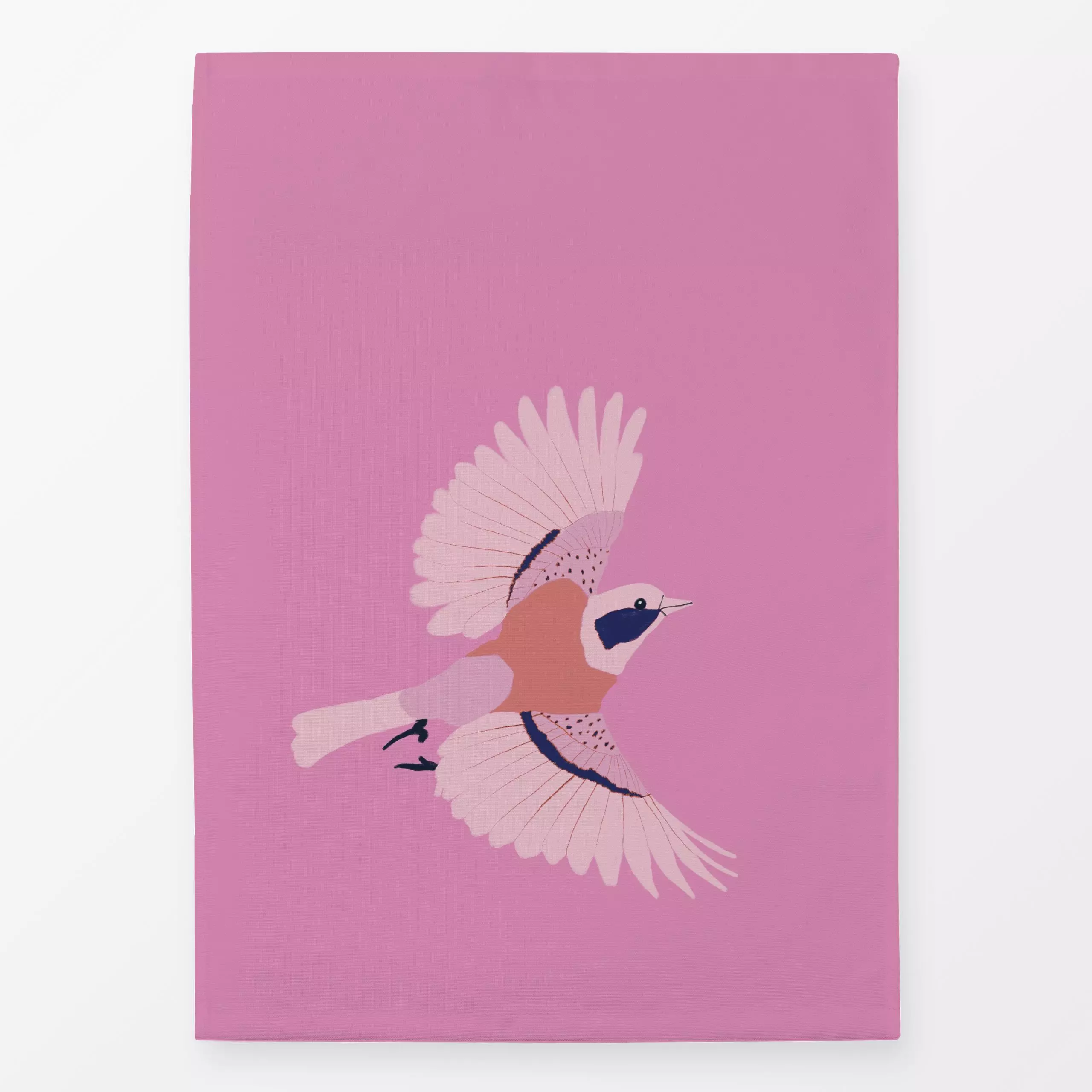 Geschirrtücher Vogel Rosa - Frühling, Tiere, Ostern - von „Sophie Augustin Illustration"; Vogel, Tiere, Ostern, Fruehling