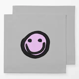 Servietten Smiley Lila soft