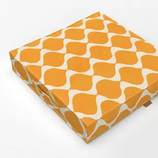 Bodenkissen Mediterranes Mäander Orange