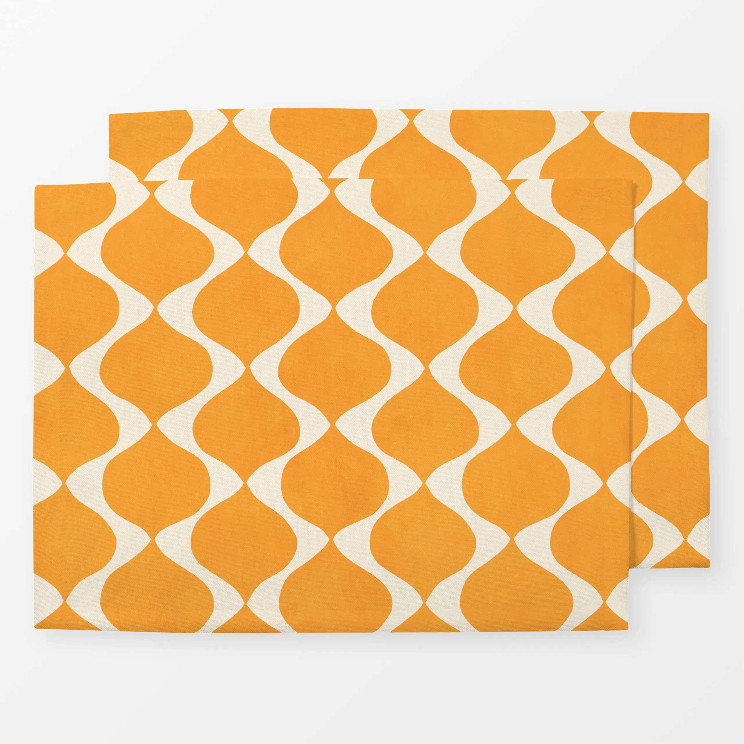 Tischset Mediterranes Mäander Orange, gemustert, Sommer, von Andrea Haase