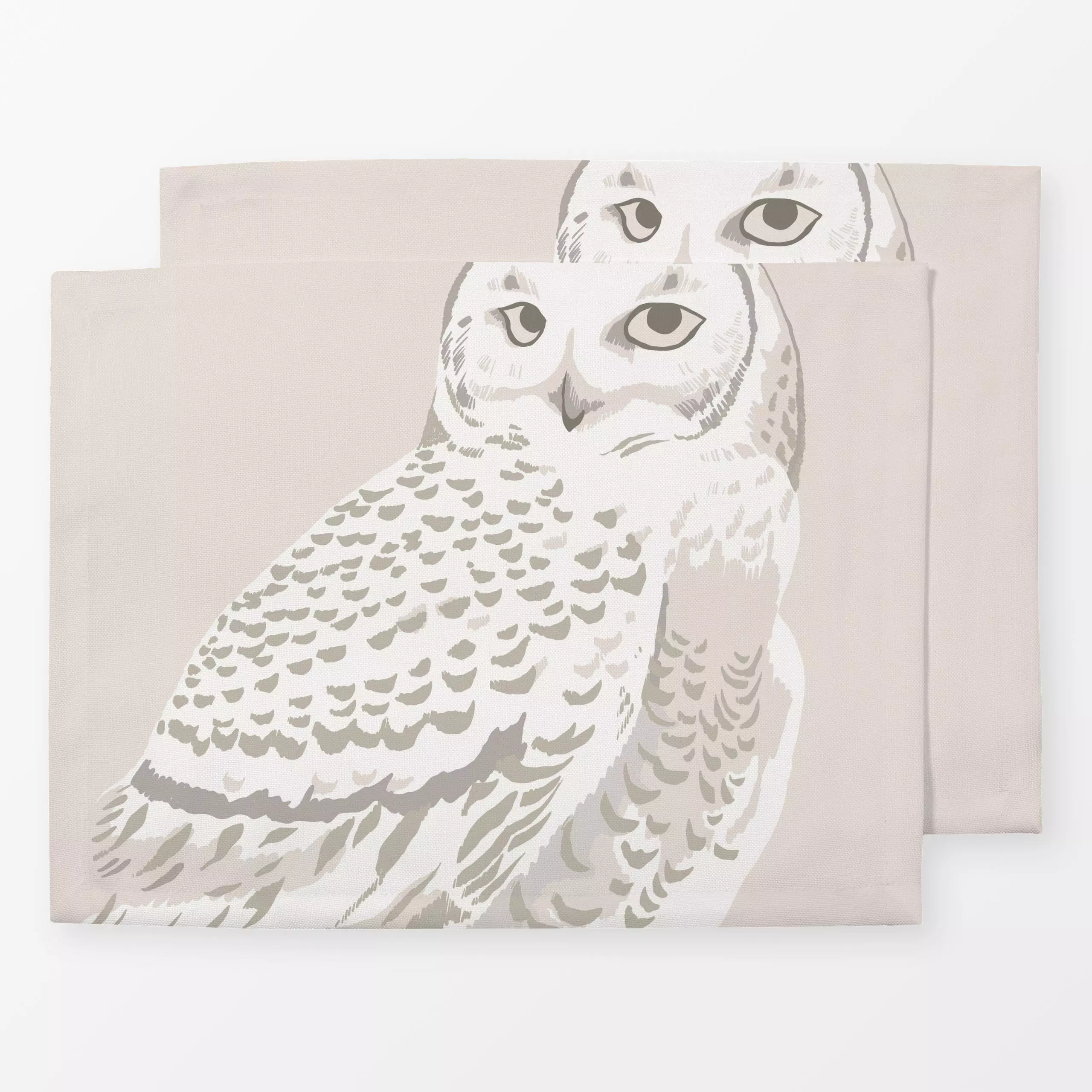 Tischset Eule - Tiere, Weihnachten - von „Studio Kesse"; Vogel, Wildtiere, Eule, Weihnachten, Winter, Herbst, landhaus, Weih...