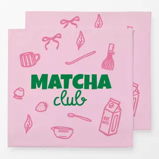Servietten Matcha Club