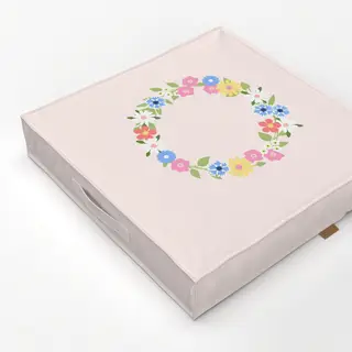 Bodenkissen Blumenkranz Frühling Pink