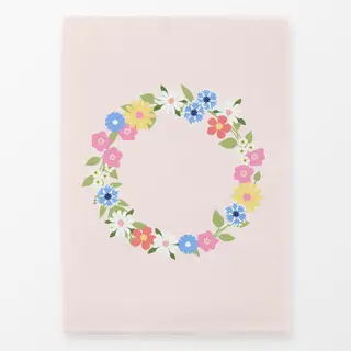 Geschirrtücher Blumenkranz Frühling Pink