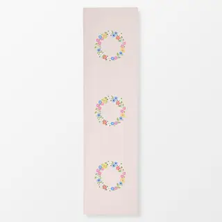 Tischläufer Blumenkranz Frühling Pink