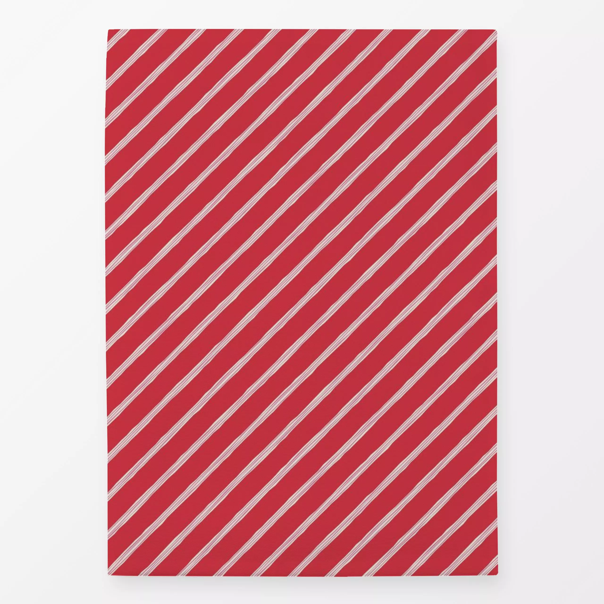 Geschirrtücher Geschenkband Rot - Weihnachten, Symbole & Muster - von „DEINKI"; Streifen, Weihnachten, weihnachtlich, Weihna...