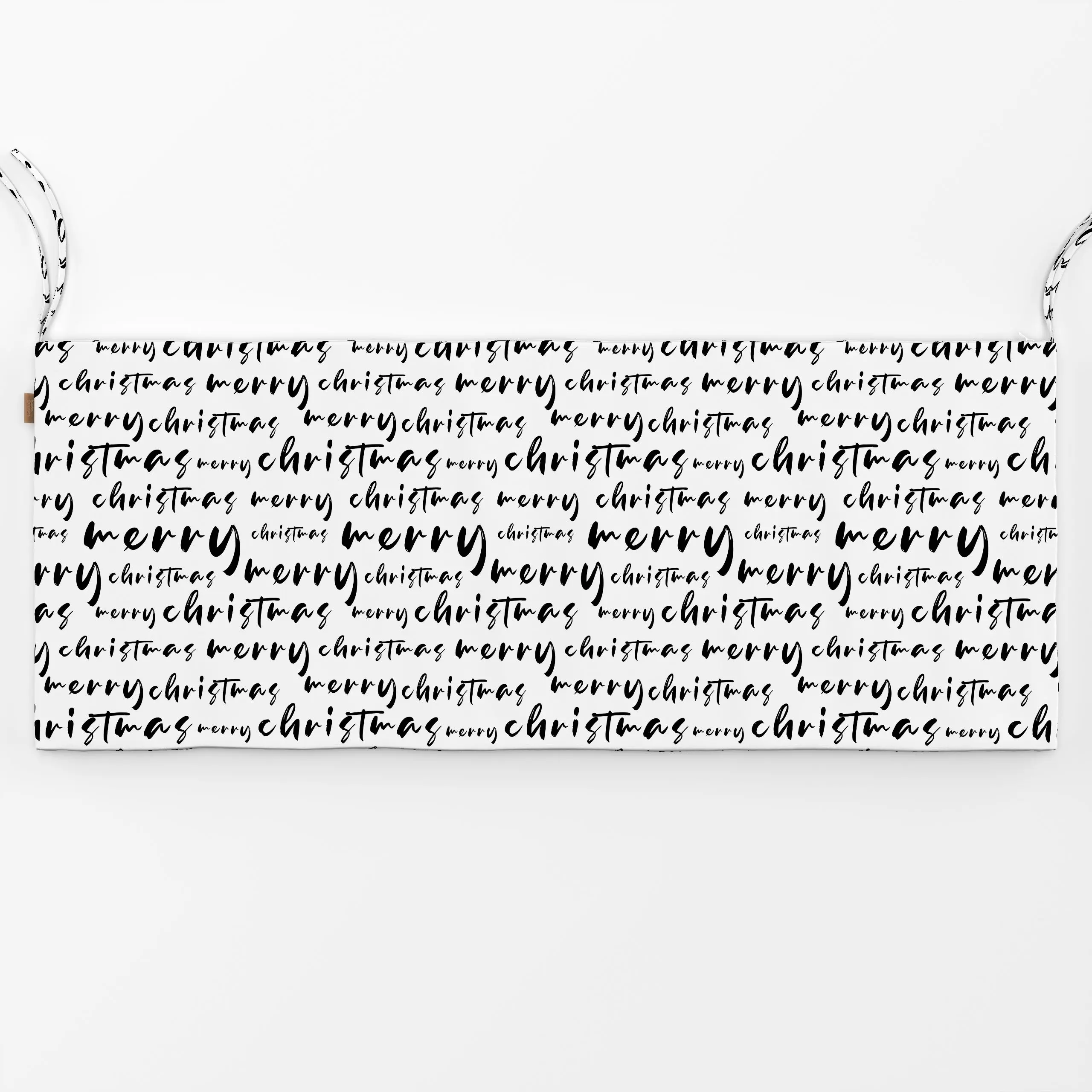 Bankauflage Merry Christmas Ink black - Sprüche & Schriftzüge, Weihnachten - von „Karen Menzenbach"; Weihnachten, Winter, ty...