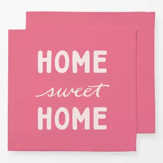 Servietten Home Sweet Home Pink Lettering