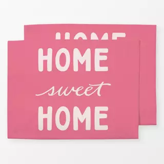 Tischset Home Sweet Home Pink Lettering